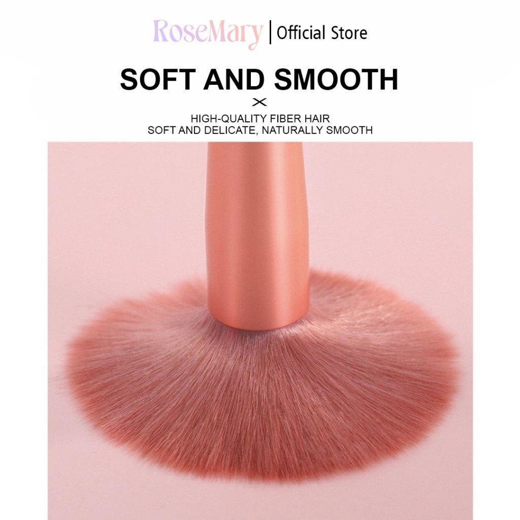 Rosemary Beauty Brush 8 pcs Kuas Make Up Brush Foundation Makeup Kuas Makeup Alat Kecantikan Pouch - Gambar 7