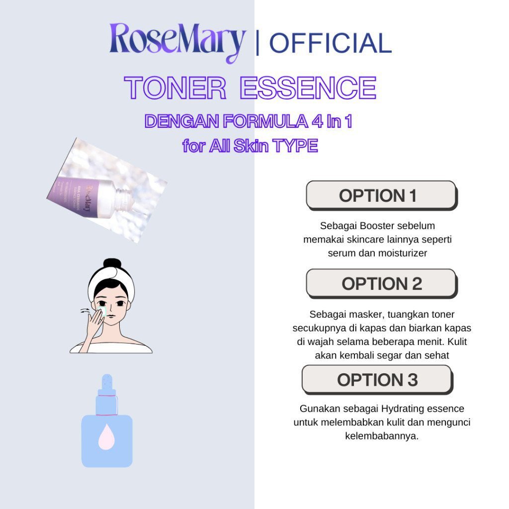 ROSEMARY AHA Ceramide Essence Toner 100 ml | Brightening Toner | Soothing Toner | Barrier toner | Exfoliating toner toner badan face mist hydrating AHA Toner - Gambar 8