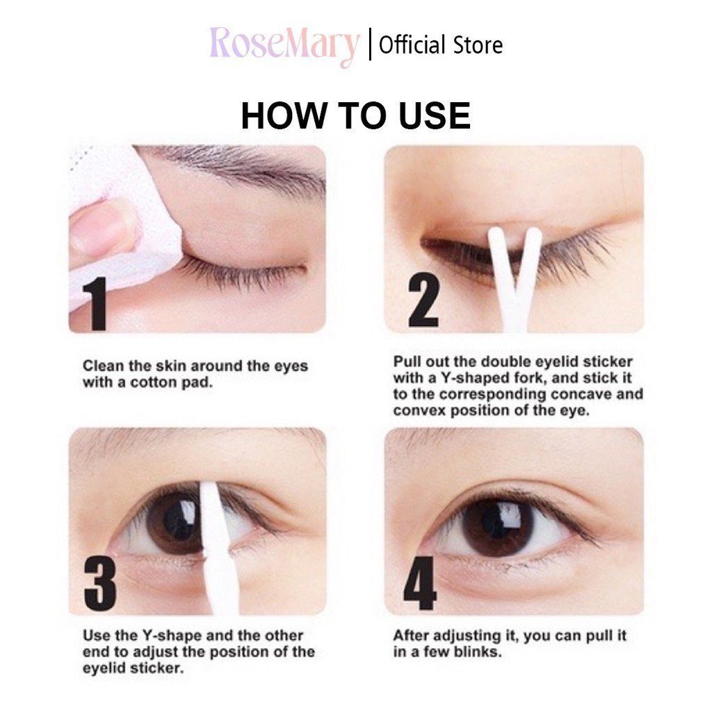 Rosemary Eyelid Tape Scoot Mata Isi 120 Pasang Lipatan Mata Scocth Mata Invisible Eyelid Tape LEM STIKER KELOPAK SELOTIP - Gambar 2