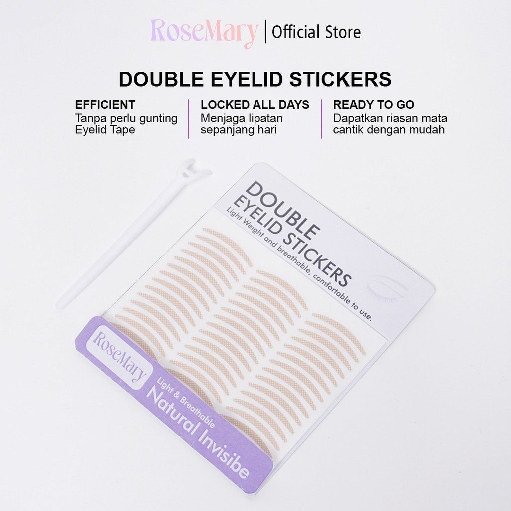 Rosemary Eyelid Tape Scoot Mata Isi 120 Pasang Lipatan Mata Scocth Mata Invisible Eyelid Tape LEM STIKER KELOPAK SELOTIP - Gambar 5