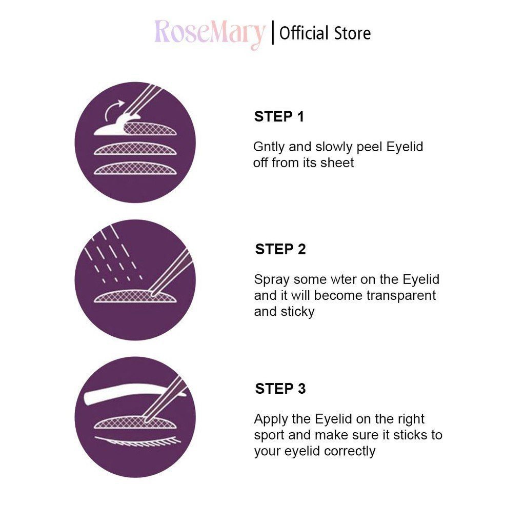 Rosemary Eyelid Tape Scoot Mata Isi 120 Pasang Lipatan Mata Scocth Mata Invisible Eyelid Tape LEM STIKER KELOPAK SELOTIP - Gambar 3