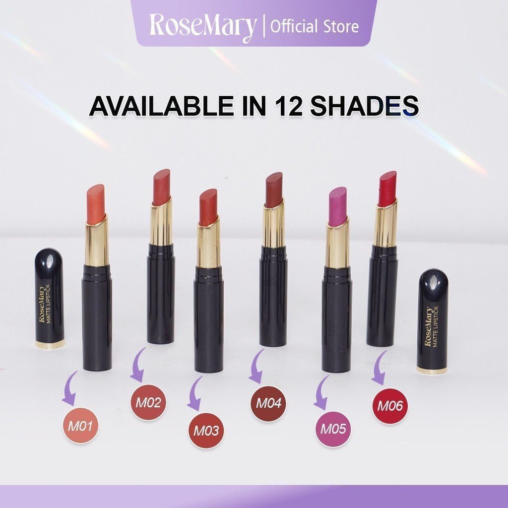 ROSEMARY Matte Colorfix - Lipstik Tahan Lama | Lipstik Matte | Pewarna bibir | Bibir Lembab Color Sensational Ultimatte Lipstick Make Up 2.7gr Lipstick Dengan Formula Ringan & Nyaman - Gambar 6