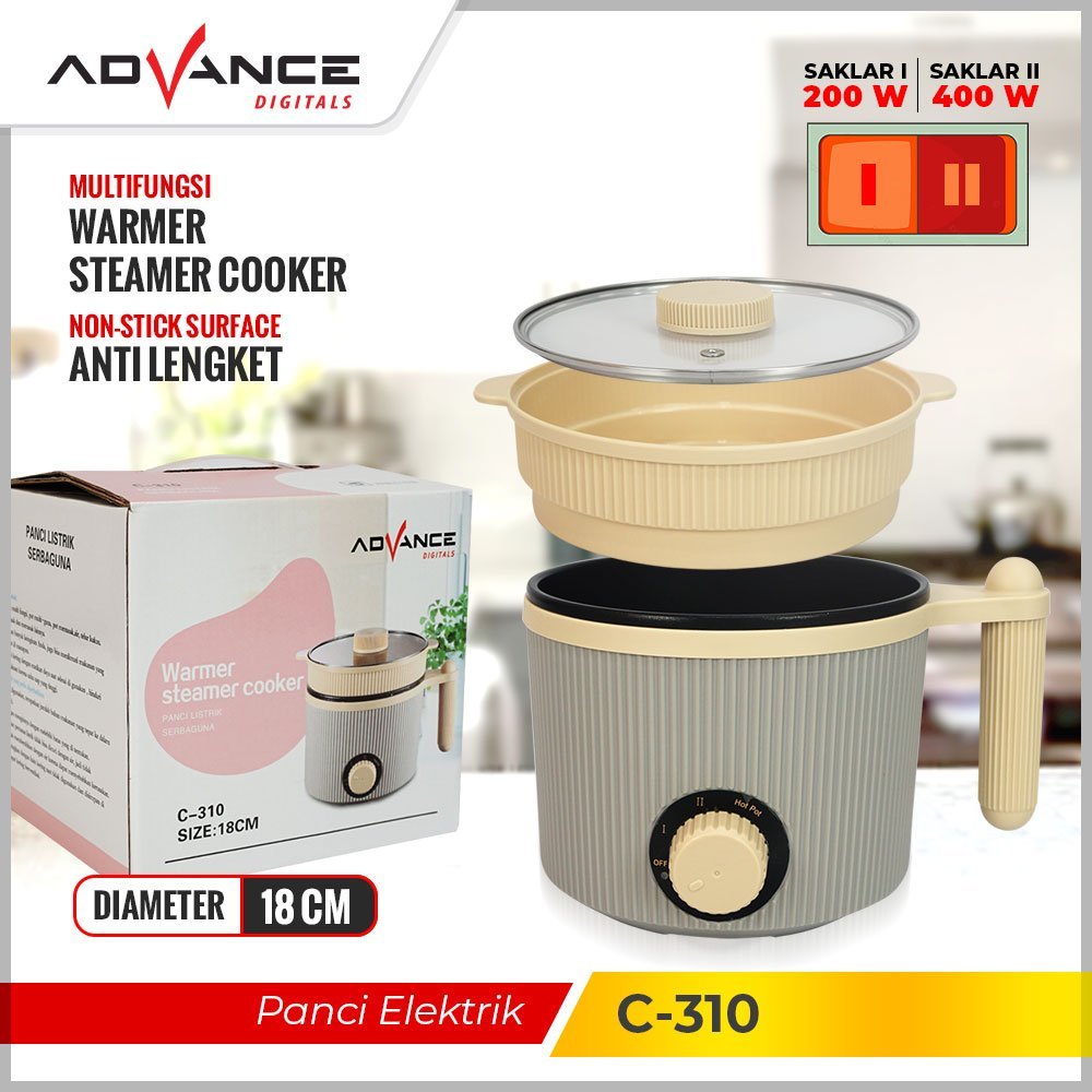 Advance C-310 Panci Listrik Elektrik Multifungsi Warmer Steamer Cooker