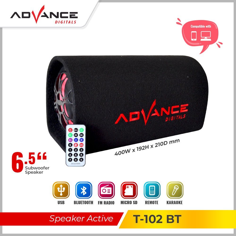 Advance T102 BT / T102BT Speaker With Subwoofer System + Bluetooth Speaker
