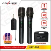 Advance MIC-202 / MIC202 Profesional 2 Mic Wireless Microphone Karaoke Mic Duet