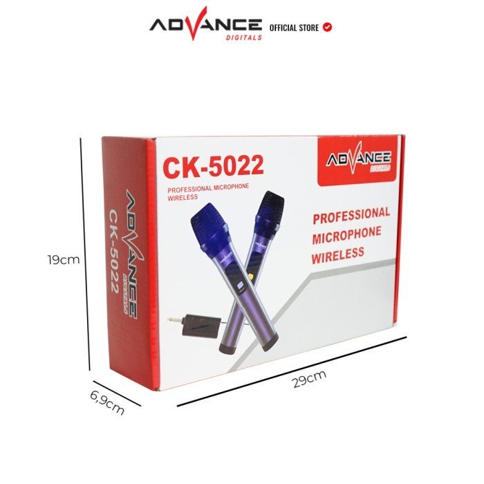 Advance Mic Ck-5022 Microphone Profesional Wireless Dual 2 Mic Duet - Gambar 5
