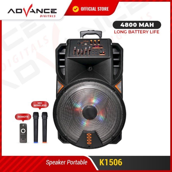 Advance k1506 Speaker Meeting Bluetooth Salon Aktif 15" Gratis Mic - Gambar 4