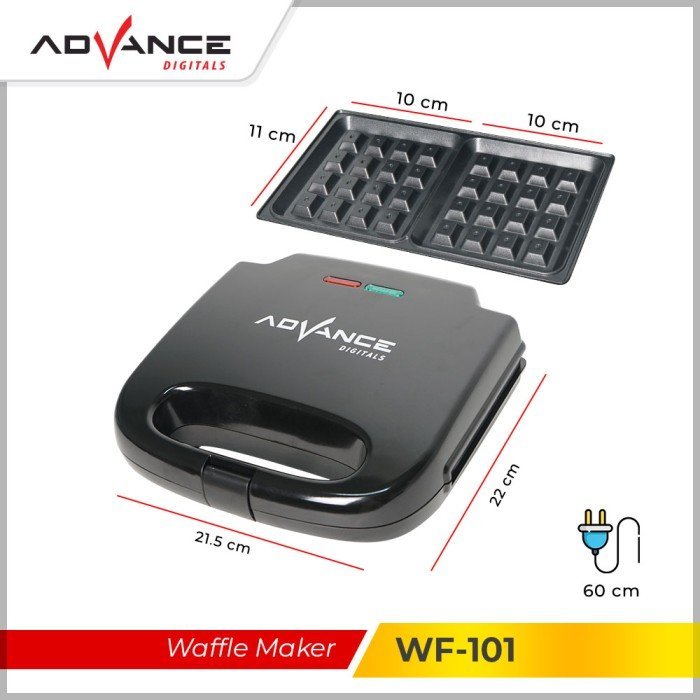 ADVANCE WAFFLE MAKER PEMANGGANG ROTI WAFFLE 2 LAPIS WF-101 | Garansi 1 - Gambar 4