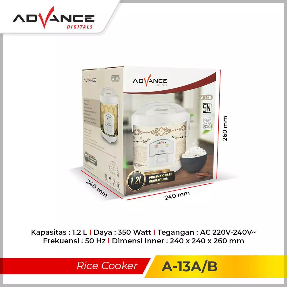 RICE COOKER ADVANCE A-13A/B - Gambar 4