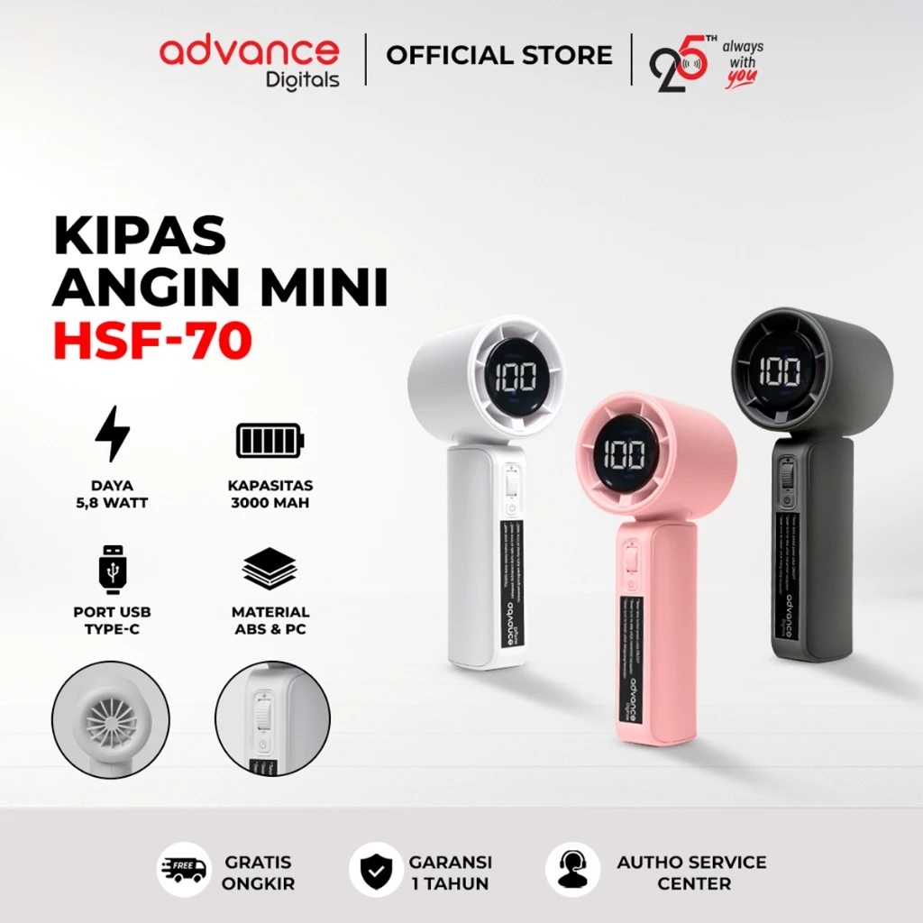 KIPAS ANGIN ADVANCE MINI FAN HSF-70