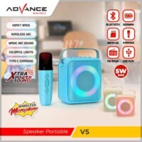 Advance Speaker Portable V5 / V-5 RGB Light Bluetooth AUX in Radio USB Magic Sound + Mic Wireless