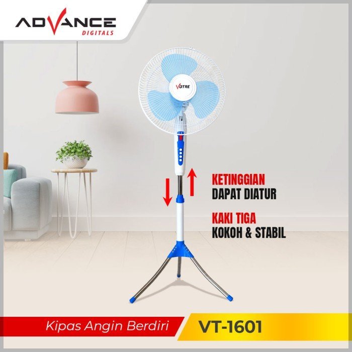 Kipas Angin Advance Stand Fan Votre VT-1601 Garansi 1 Tahun - Gambar 4