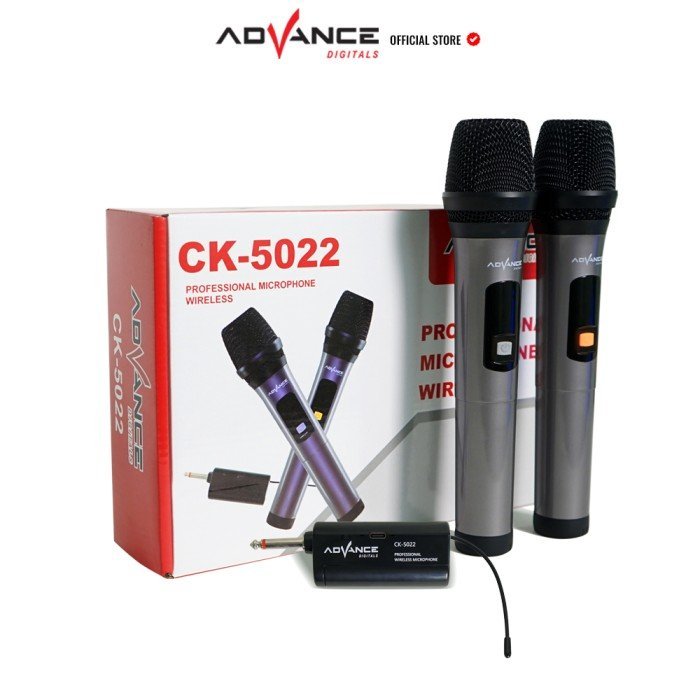 Advance Mic Ck-5022 Microphone Profesional Wireless Dual 2 Mic Duet - Gambar 3