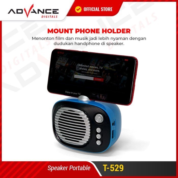 Advance T529 Speaker Advance Retro Desain Portable Wireless - Gambar 4