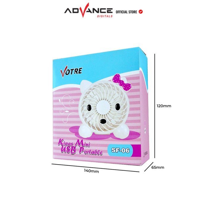 Advance Kipas Mini USB Karakter Hello Kity Lucu Portable SF-06 Garansi - Gambar 5