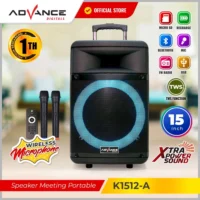 Speaker Bluetooth Portable Advance K1512 A Speaker Advance 15 Inch 2 Mic wireless Bergaransi Resmi 1 Tahun