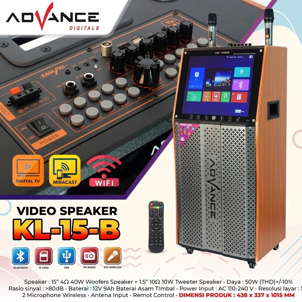 SPEAKER ADVANCE VIDEO KARAOKE KL-15-B