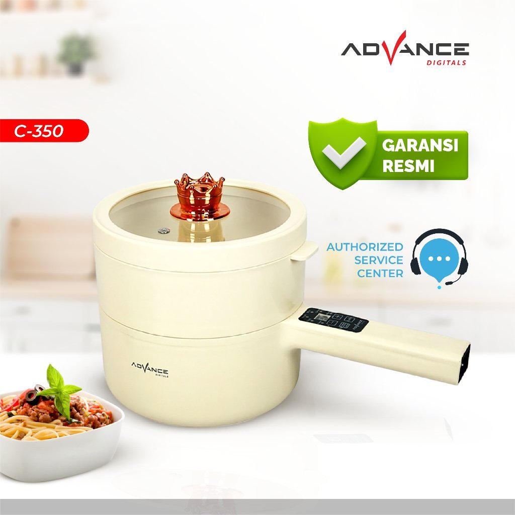 Advance Panci Listrik C-350 / C350 Elektrik Pot Multifungsi Warmer Steamer Cooker Bisa Menggoreng Merebus 600W - Gambar 3
