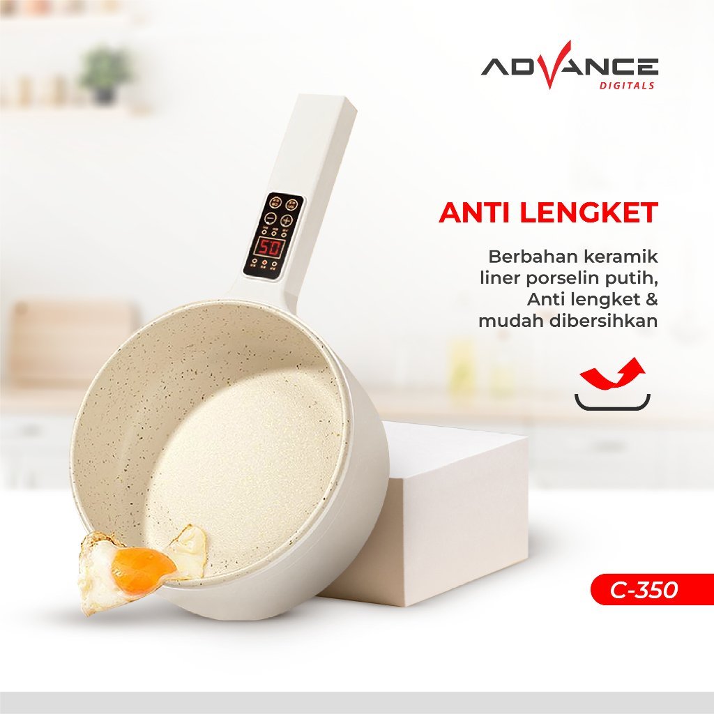 Advance Panci Listrik C-350 / C350 Elektrik Pot Multifungsi Warmer Steamer Cooker Bisa Menggoreng Merebus 600W - Gambar 5