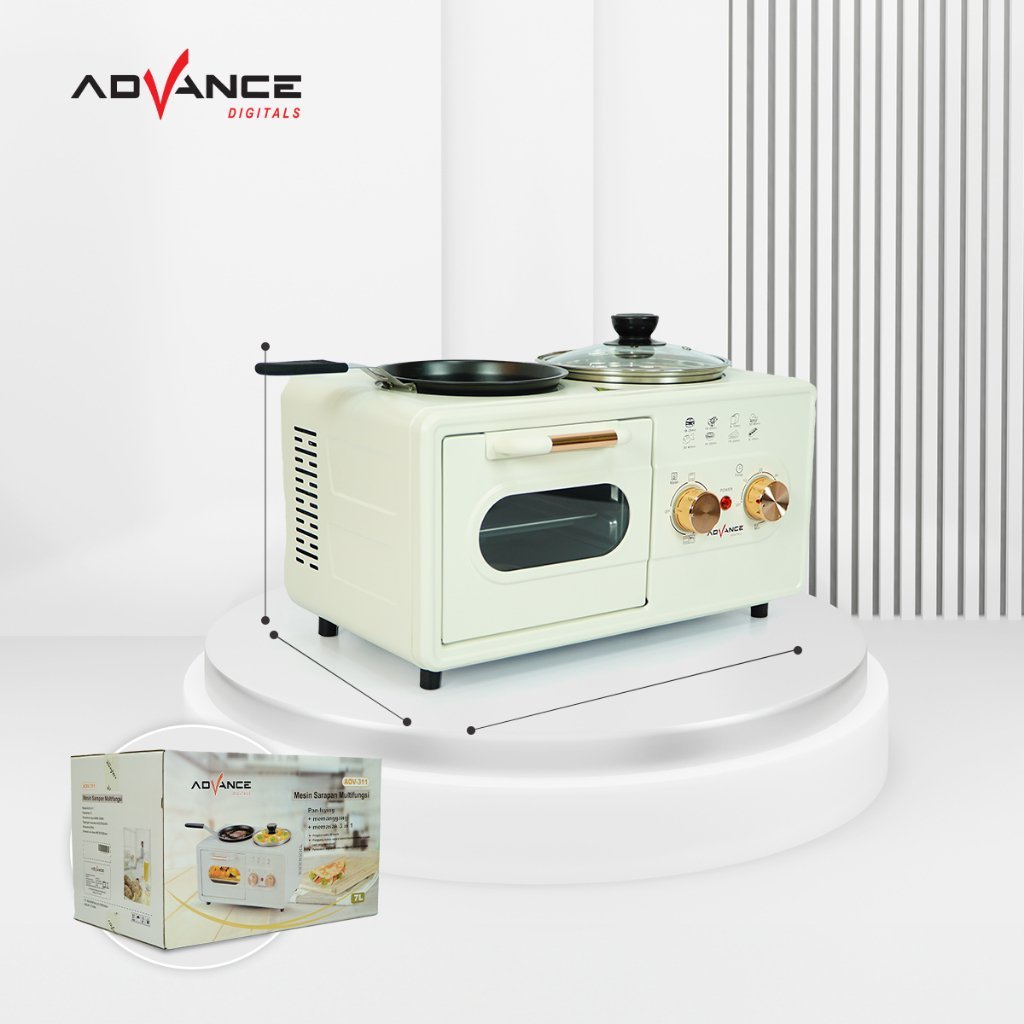 Advance Oven Listrik AOV-311 Multifungsi 3 in 1 Electric Oven Garansi 1 Tahun BREAKFAST MACHINE - Gambar 5