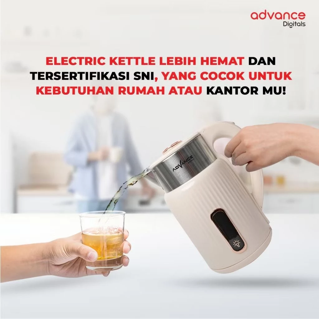 Ketel / Teko Listrik Advance AK-305 Pemanas Air Kapasitas 2 Liter Garansi Resmi 1 Tahun - Gambar 3