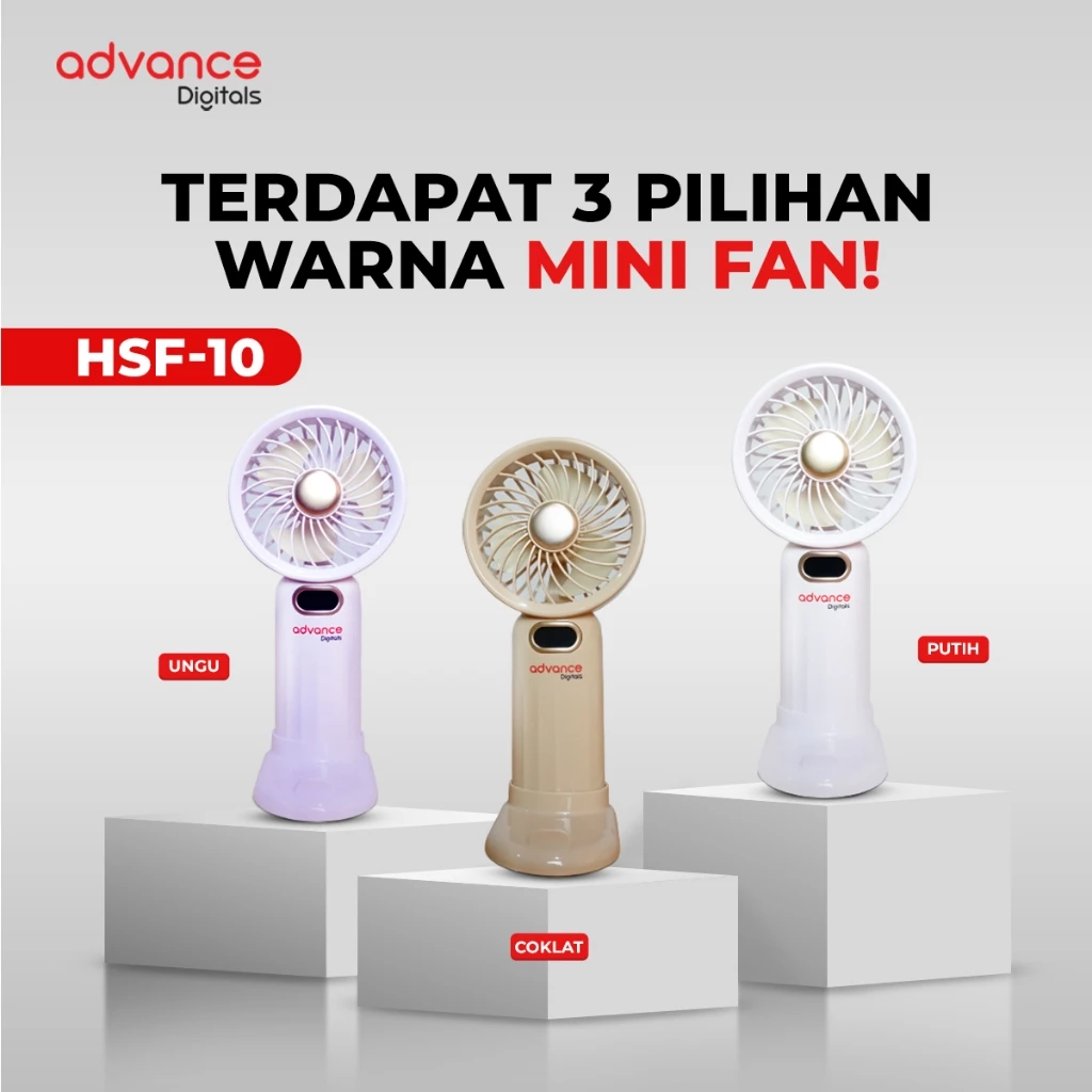 Advance Kipas Angin Mini Turbo HSF-10 High-speed Display LED Adjustable Fan Garansi Resmi 1 Tahun - Gambar 6