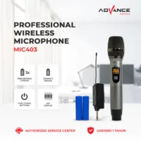 Advance MIC-403 Profesional Wireless Microphone Duet with Case Garansi Resmi 1 Tahun