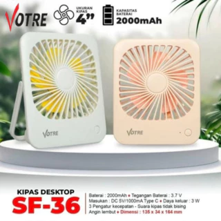 VOTRE SF-36 Advance Kipas Angin Portable Mini Kipas Garansi 1 Tahun - Gambar 2