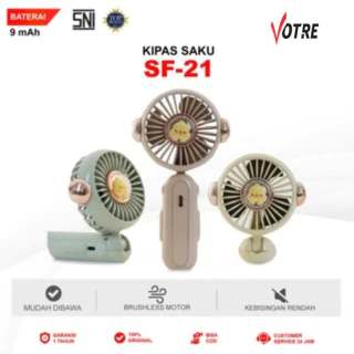 Votre SF-21 Kipas Angin Saku Minifan Kipas Angin Portable Recharger Type C - Gambar 2