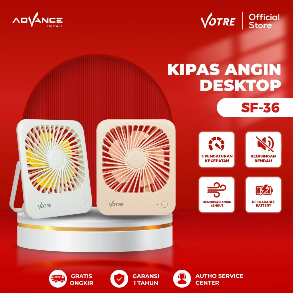 VOTRE SF-36 Advance Kipas Angin Portable Mini Kipas Garansi 1 Tahun