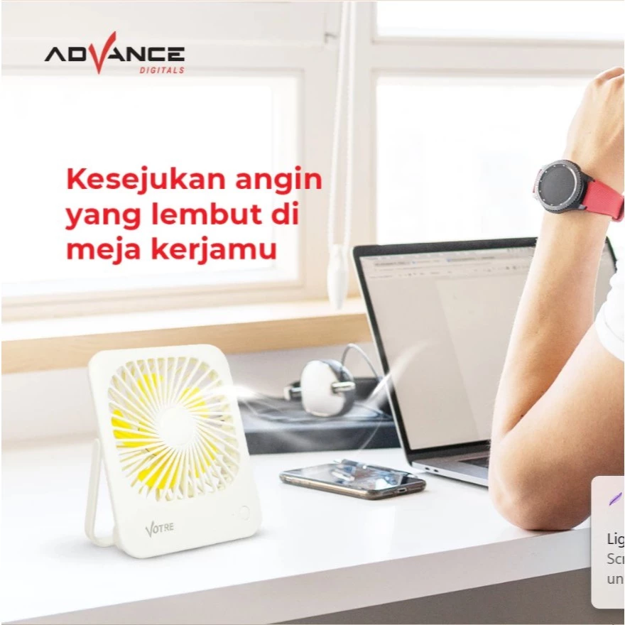 VOTRE SF-36 Advance Kipas Angin Portable Mini Kipas Garansi 1 Tahun - Gambar 4