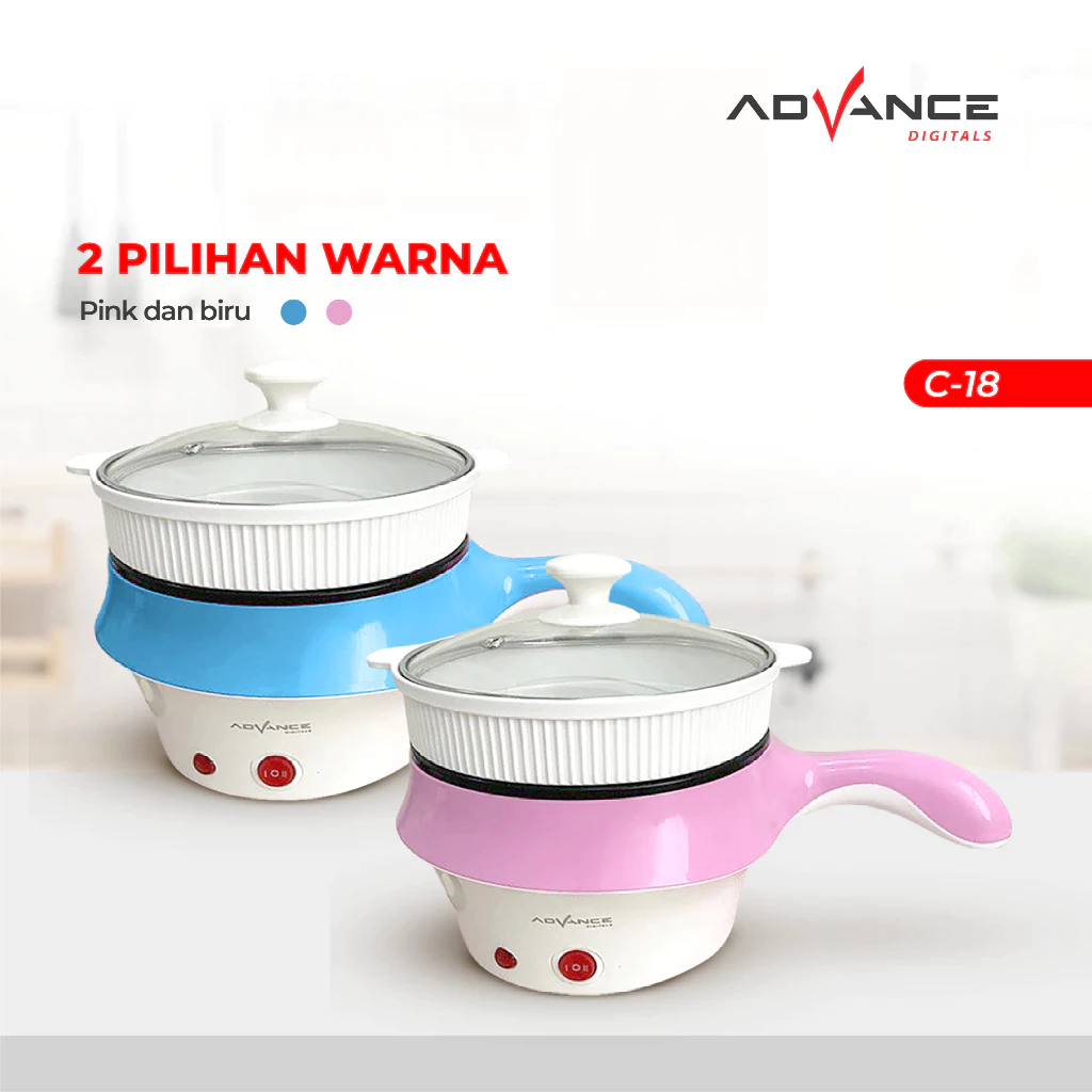 ADVANCE Panci Listrik Multifungsi 0.8L steamer C-18 - Gambar 5