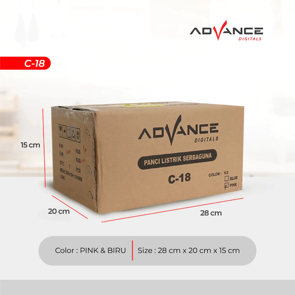 ADVANCE Panci Listrik Multifungsi 0.8L steamer C-18 - Gambar 7