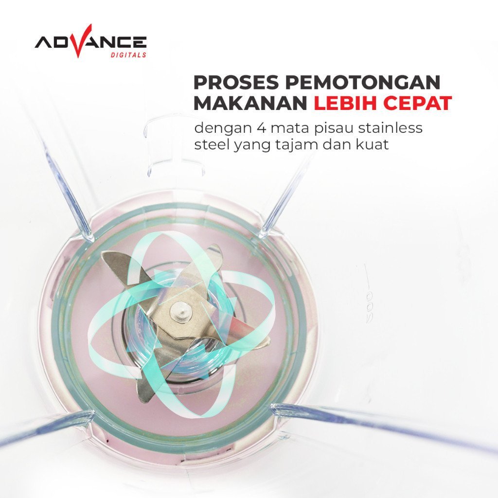Advance BL06 Blender 1.2 Liter Multifungsi daya Hemat 180 Watt Sudah Foodgrade Garansi Resmi 1 Tahun - Gambar 3
