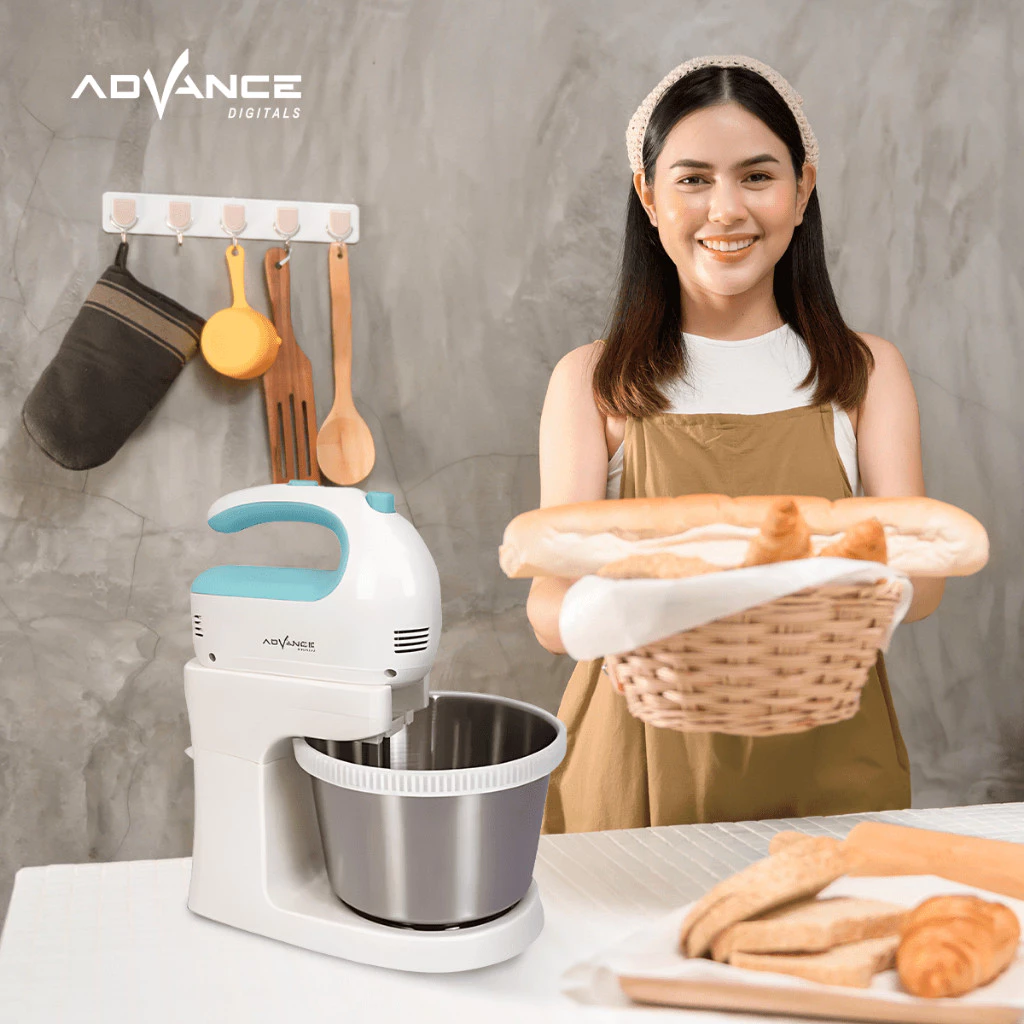 Advance MX-333 Stand Mixer 2in1 200 Watt 2 Liter FREE 2 Pengocok dan Pengaduk 5 Kecepatan Garansi Resmi 1 Tahun - Gambar 2