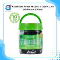 Kabel Data Robot RBC100 II Type-C 2.4A Mini Black & White