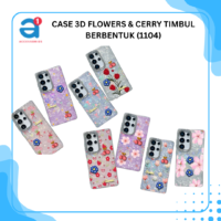 CASE 3D FLOWERS & CERRY TIMBUL BERBENTUK (1104)