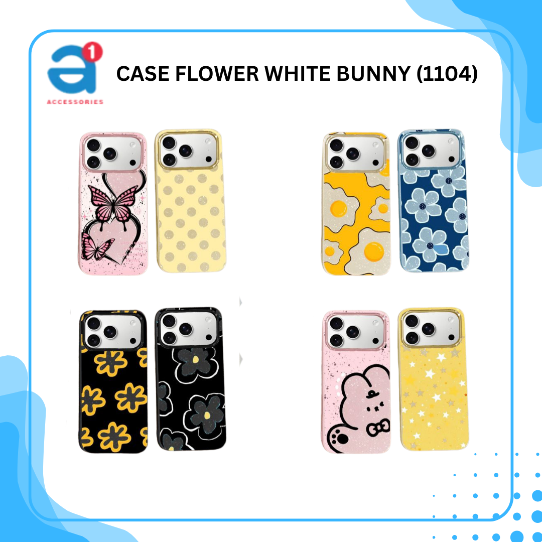 CASE FLOWER WHITE BUNNY (1104)