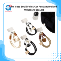 Ins Cute Small Fish & Cat Pendant Braided Wristband (1012a)