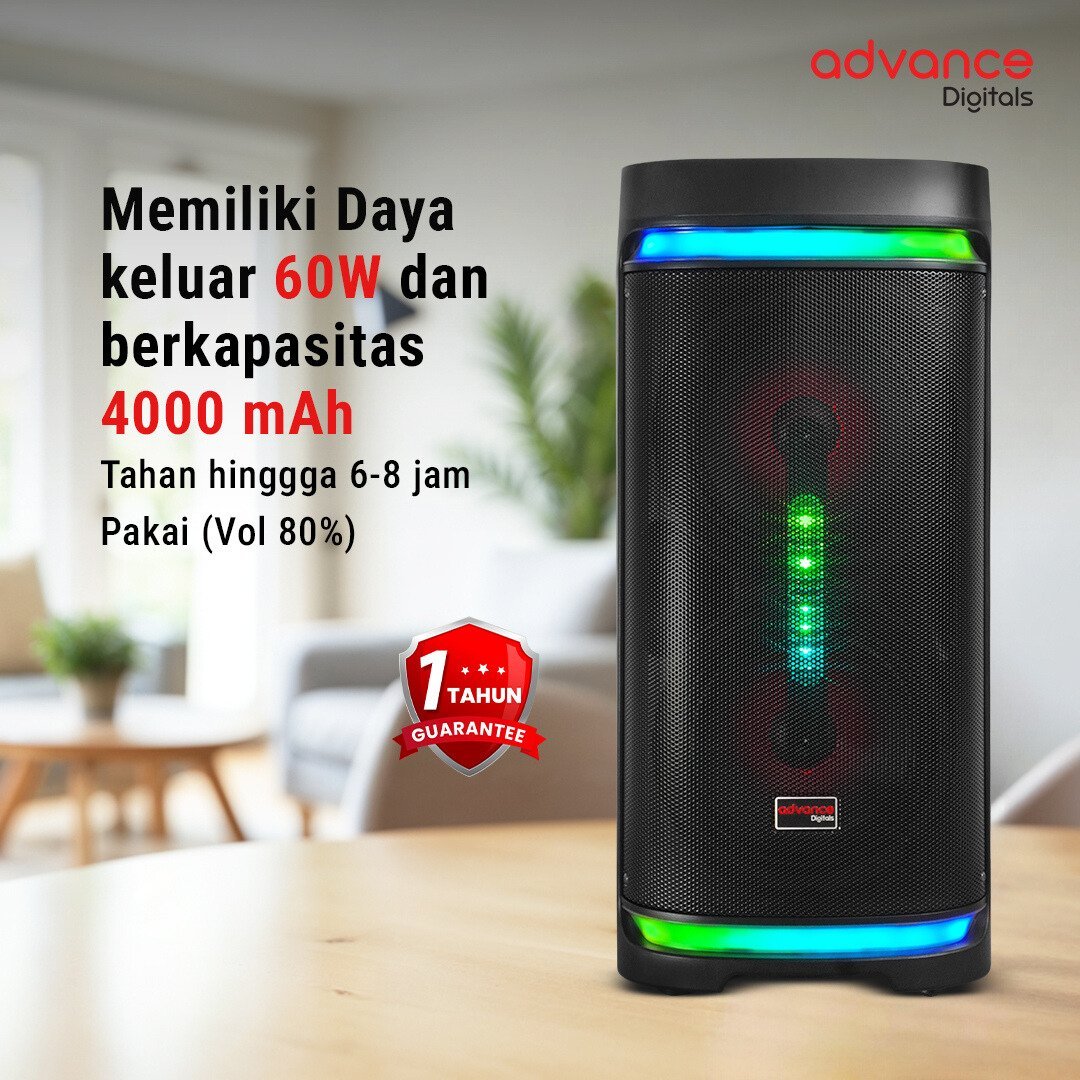 Advance Speaker Bluetooth K8D-E Portable Wireless Speaker Suara Bass Kuat - Gambar 4