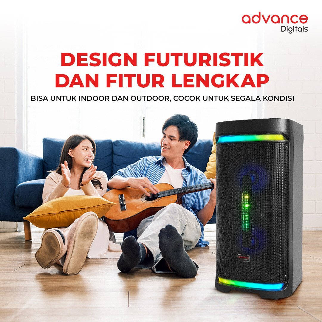 Advance Speaker Bluetooth K8D-E Portable Wireless Speaker Suara Bass Kuat