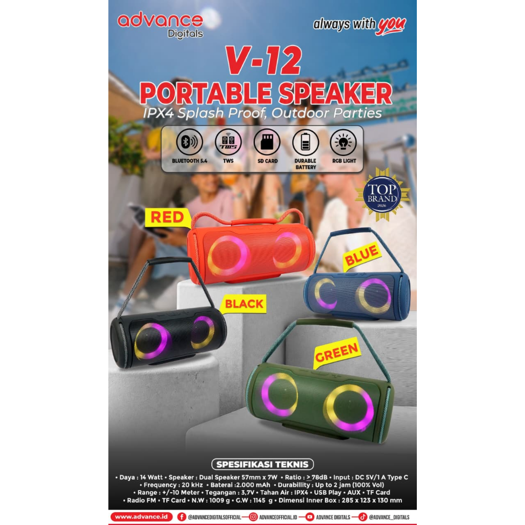 Advance Portable Speaker V-12